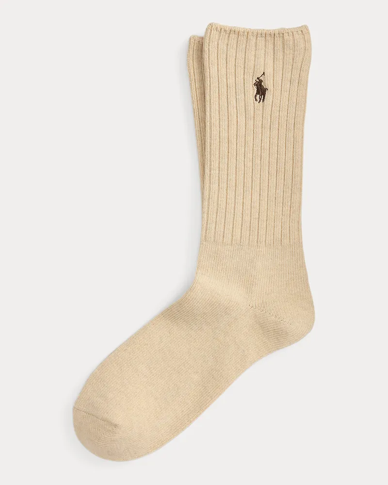 Ralph Lauren Crew-Socken mit charakteristischem Pony Brown