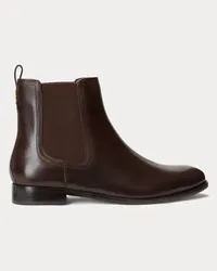 Ralph Lauren Stiefelette Brylee aus poliertem Leder Brown