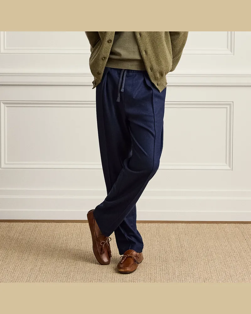 Ralph Lauren Strukturierte Tunnelzughose mit Kaschmir Blue