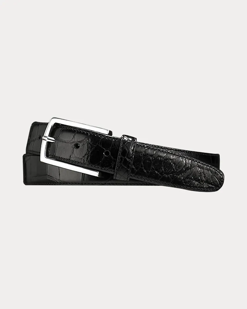 Ralph Lauren Alligatorledergürtel Black