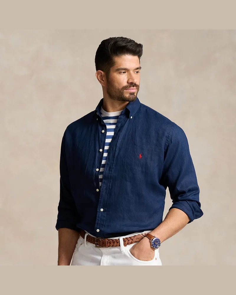 Ralph Lauren Große Größen - Leichtes Leinenhemd Multi