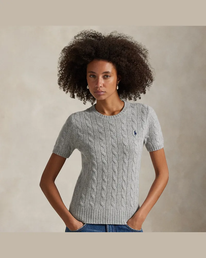 Ralph Lauren Kurzarmpullover mit Zopfmuster Multi