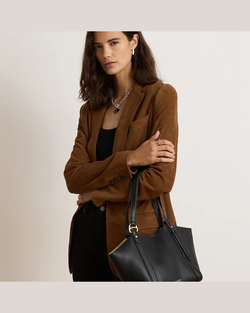 Ralph Lauren Kleine Tragetasche Tasha aus Nappaleder Black