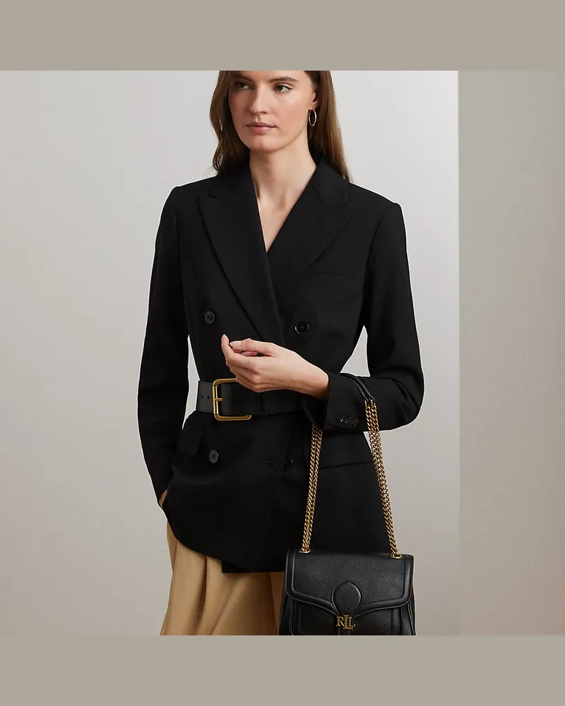 Ralph Lauren Kleine wandelbare Ledertasche Bradley Black