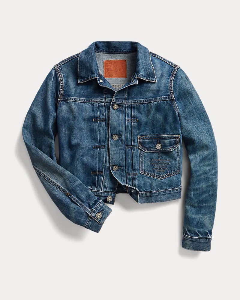 Ralph Lauren Verkürzte Jeansjacke Blue