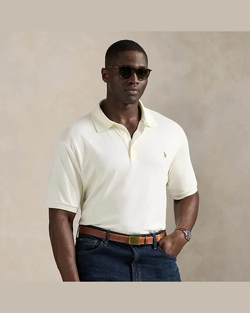 Ralph Lauren Große Größen - Poloshirt aus weicher Baumwolle Cream