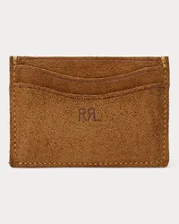 Ralph Lauren Kartenetui aus Rauwildleder Brown