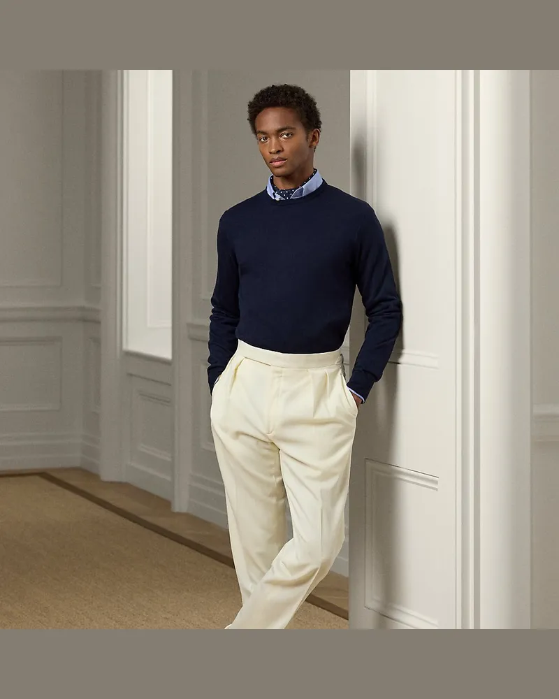 Ralph Lauren Handgeschneiderte Anzughose Gregory Cream