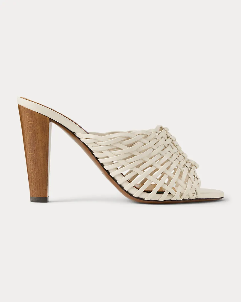 Ralph Lauren Pantolette Adela aus Lammleder Cream