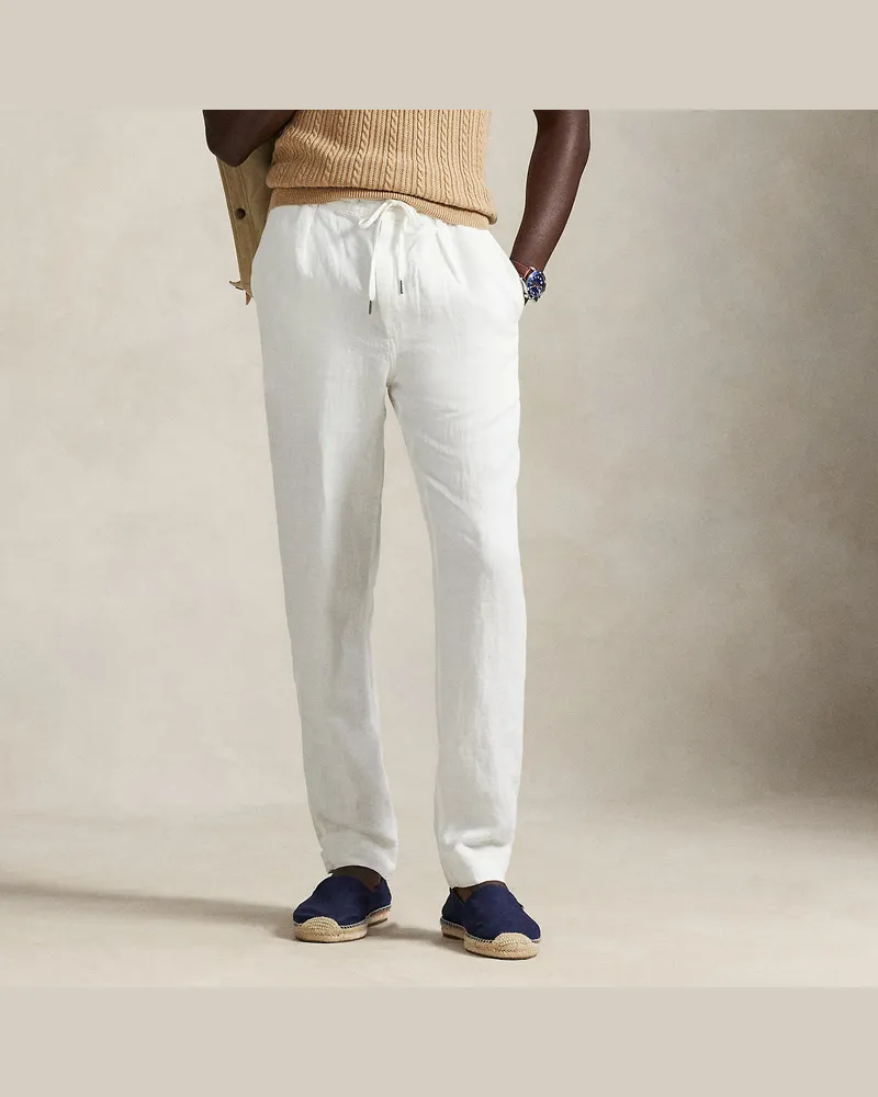 Ralph Lauren Slim-Tapered-Fit Leinenhose Lateef White