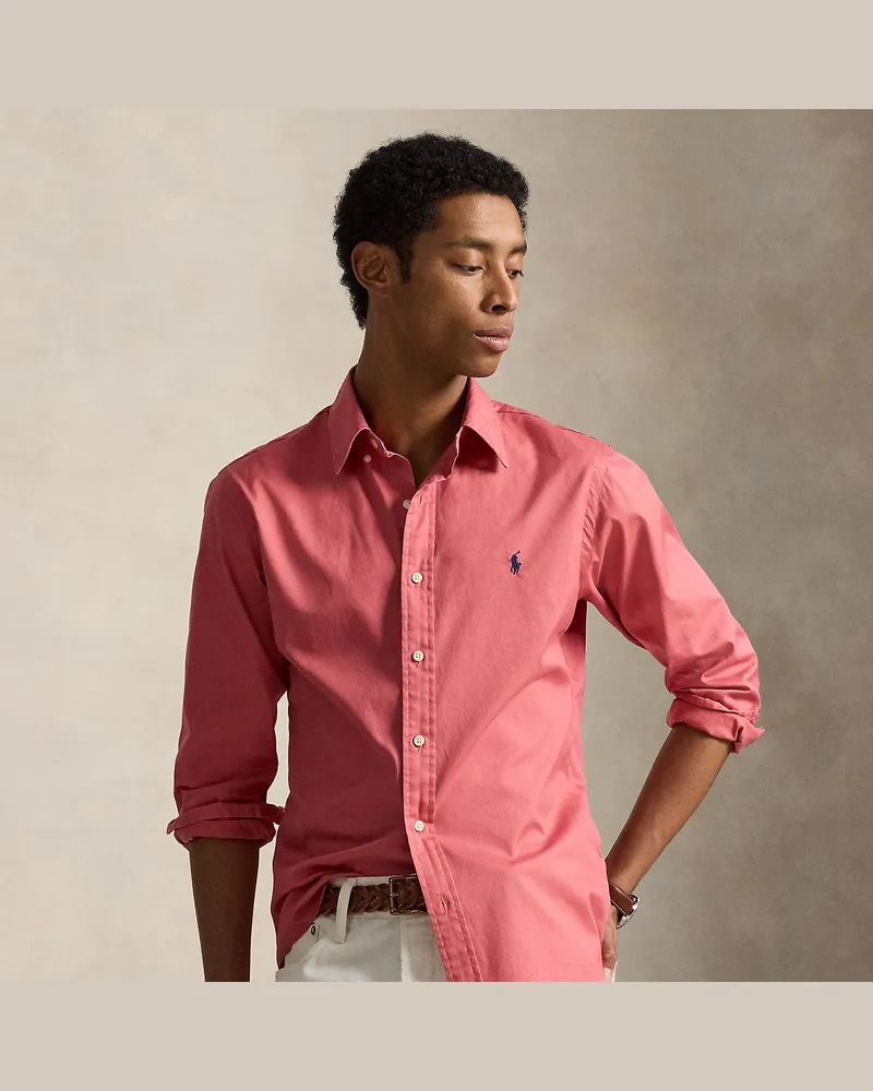 Ralph Lauren Custom-Fit Hemd aus federleichtem Twill Red