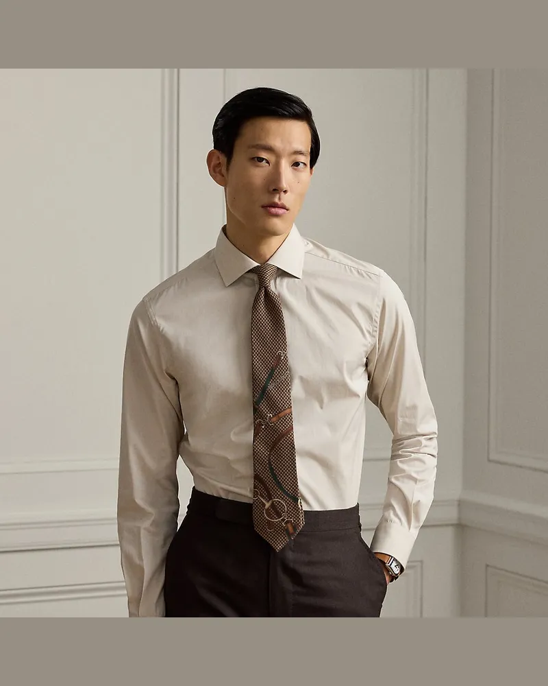 Ralph Lauren Fil-à-Fil-Hemd Tan