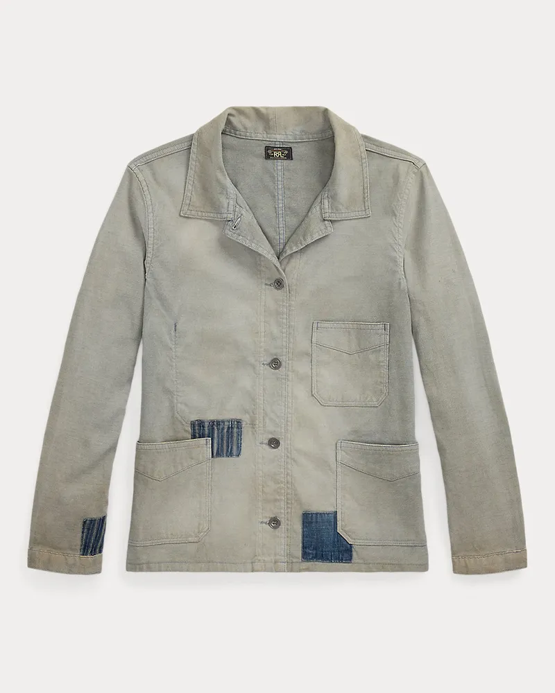 Ralph Lauren Ausgebesserte Jaspé-Arbeitsjacke Blue