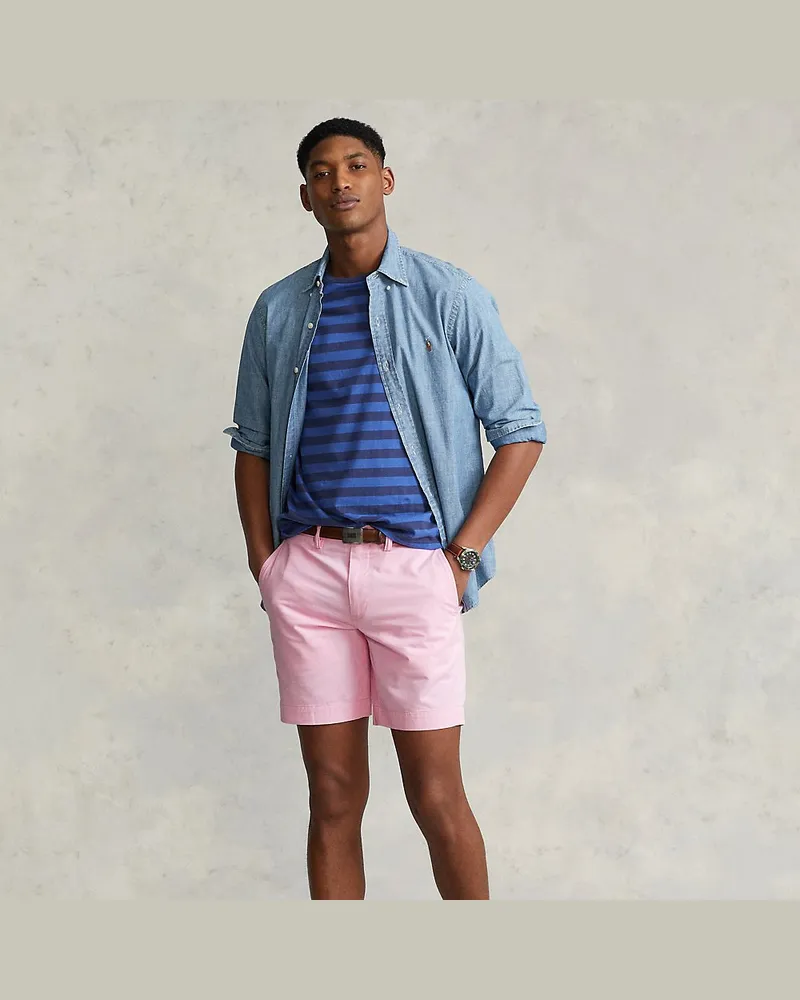 Ralph Lauren Straight-Fit Stretch-Chinoshorts Pink