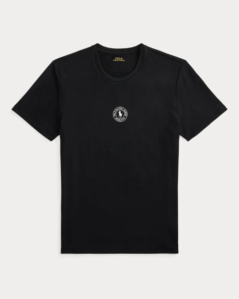 Ralph Lauren Schlafshirt mit Logo aus French Terry Black