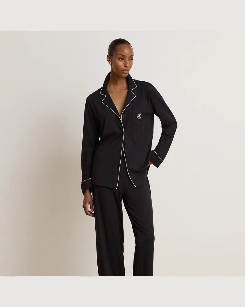 Ralph Lauren Jersey-Pyjama aus Baumwolle und Modal Black