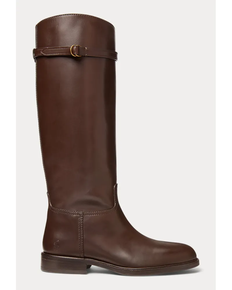 Ralph Lauren Reitstiefel aus Leder Brown