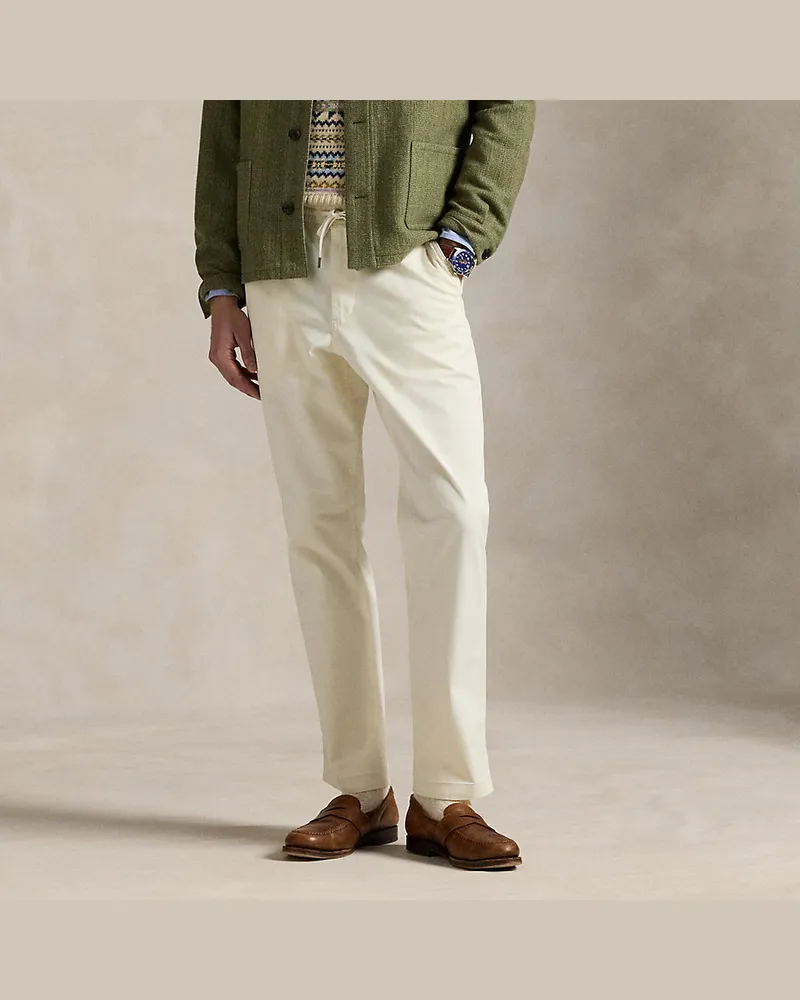 Ralph Lauren Classic-Fit Stretchhose Polo Prepster Cream