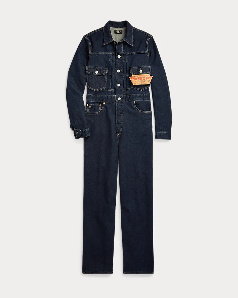 Ralph Lauren Indigoblauer Denim-Overall Blue