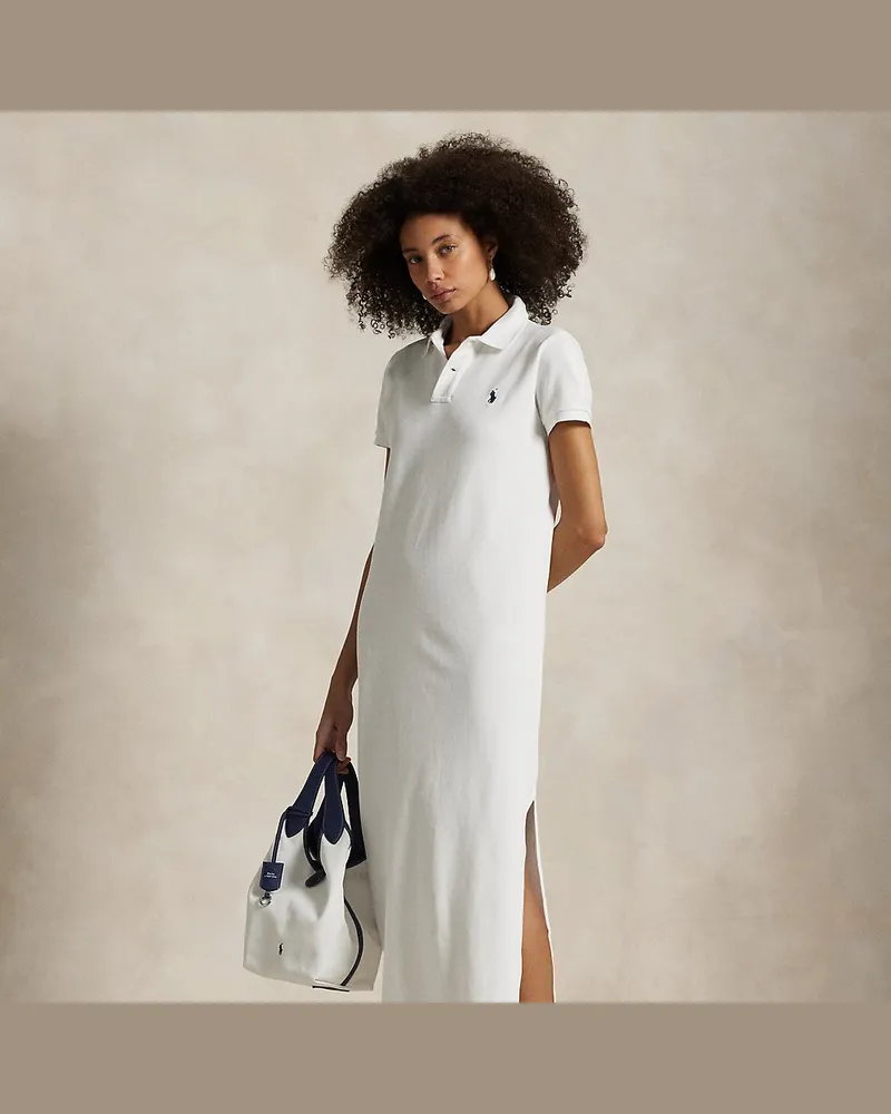 Ralph Lauren Polokleid aus Baumwollpiqué White