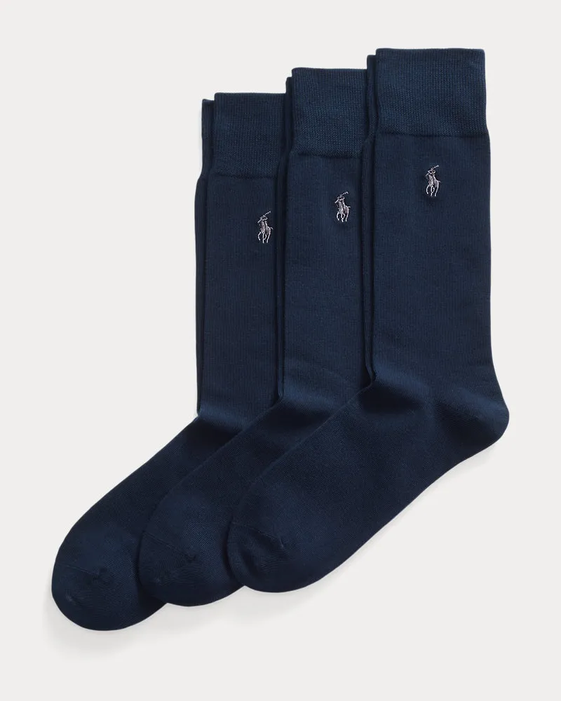 Ralph Lauren 3er-Pack Anzugsocken mit Baumwolle Blue