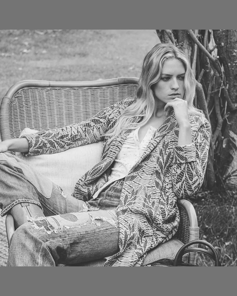 Ralph Lauren Gemusterte Strickjacke aus Jacquard Natural