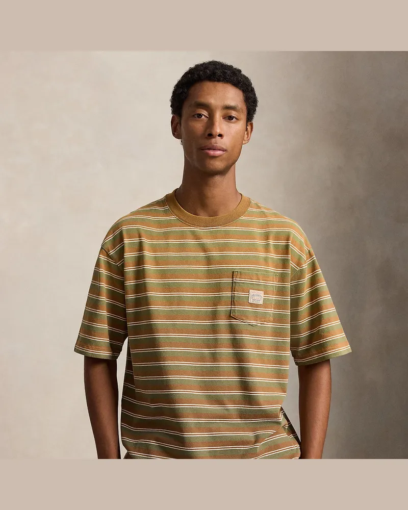 Ralph Lauren Relaxed-Fit Jersey-T-Shirt mit Streifen Brown