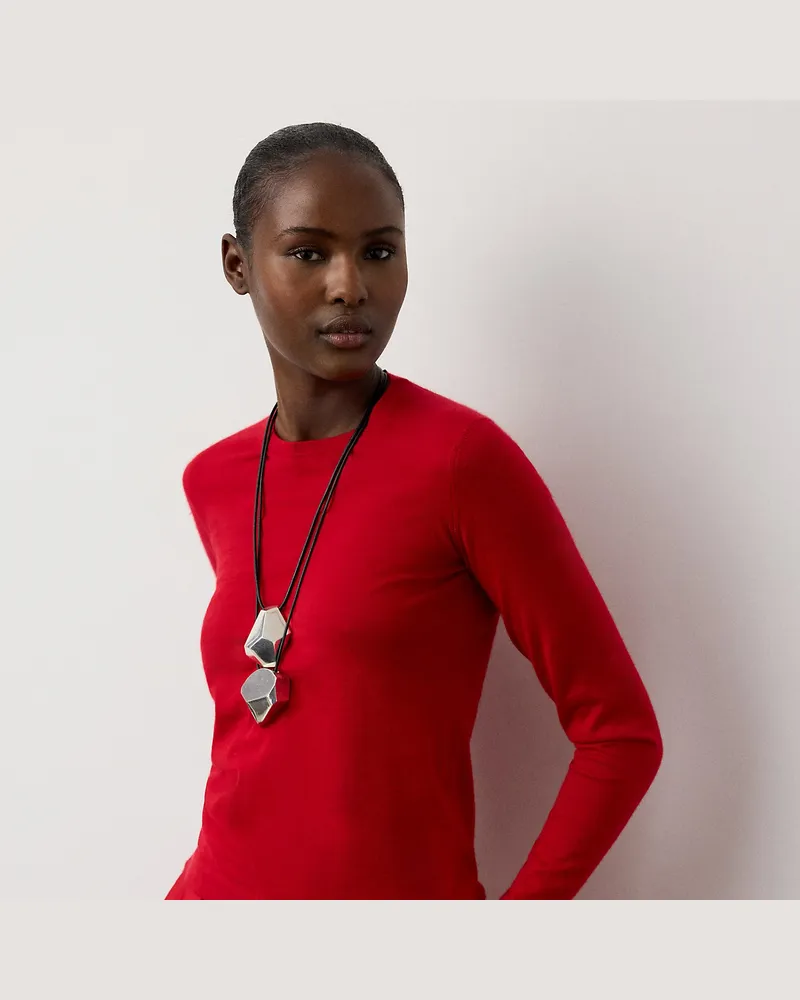 Ralph Lauren Rundhalspullover aus Kaschmir Red