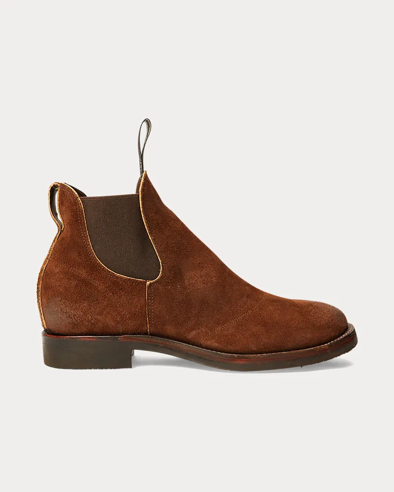 Ralph Lauren Chelsea-Stiefel aus Wildleder Brown