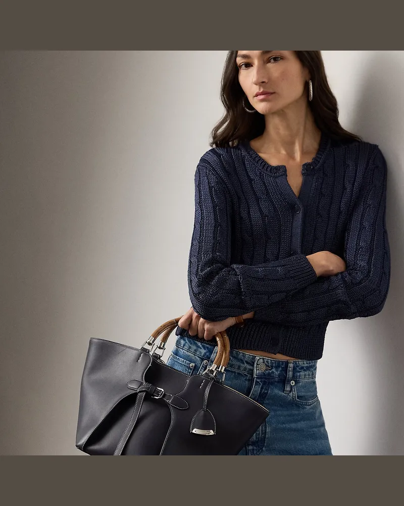 Ralph Lauren Die Tragetasche  Ralph Lauren aus Kalbsleder Blue