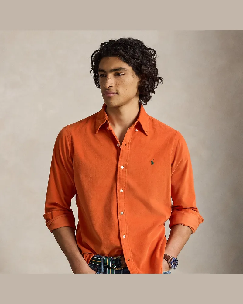 Ralph Lauren Custom-Fit-Kordsamthemd Orange