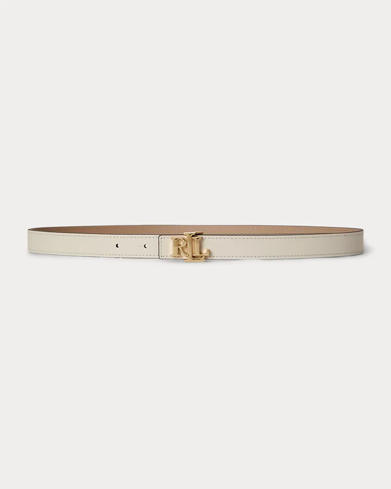 Ralph Lauren Schmaler wendbarer Ledergürtel mit Logo Multi