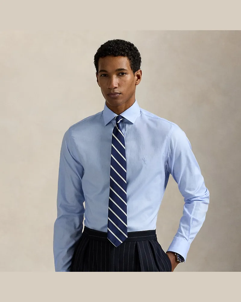 Ralph Lauren Strukturiertes Custom-Fit Hemd Blue
