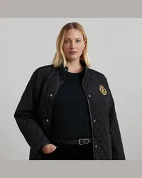 Ralph Lauren Plus Größen - Steppjacke mit Wappen und Schnalle Black