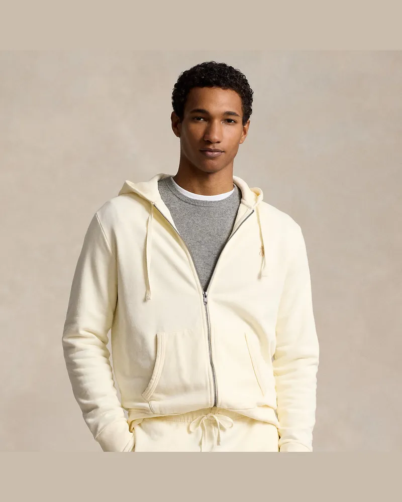 Ralph Lauren Kapuzenjacke aus Loopback-Fleece Cream