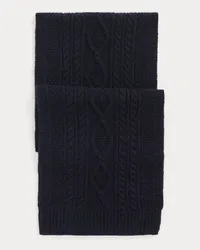 Ralph Lauren Aran-Strickschal aus Wolle und Kaschmir Black