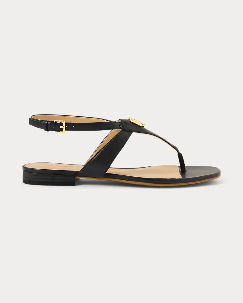 Ralph Lauren Sandale Everley aus Kalbsleder Black