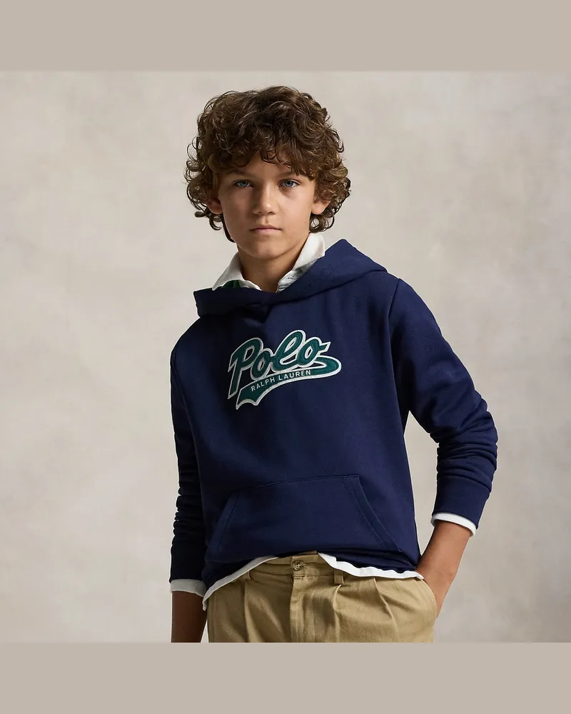 Ralph Lauren Fleece-Kapuzenpullover mit Logo Blue