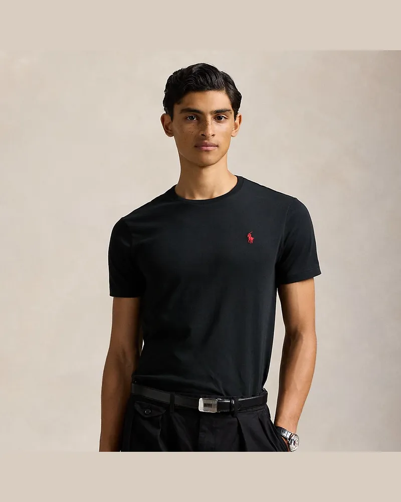 Ralph Lauren Custom-Slim-Fit Jersey-T-Shirt Black