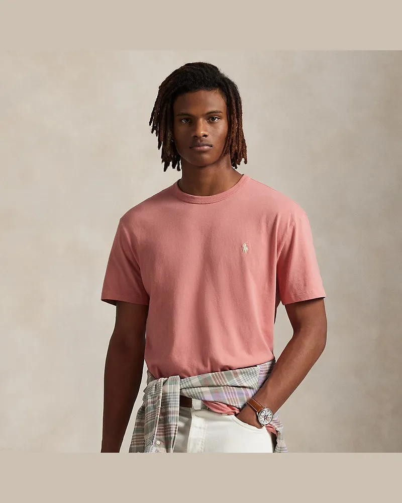 Ralph Lauren Classic-Fit Rundhals-T-Shirt aus Jersey Pink