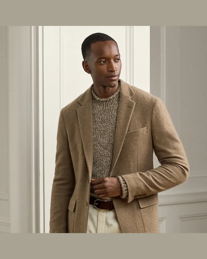 Ralph Lauren Sakko Hadley aus Kaschmir und Wolle Tan