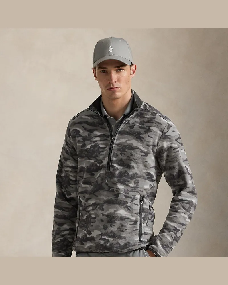 Ralph Lauren Flauschiger Camouflage-Fleecepullover Grey