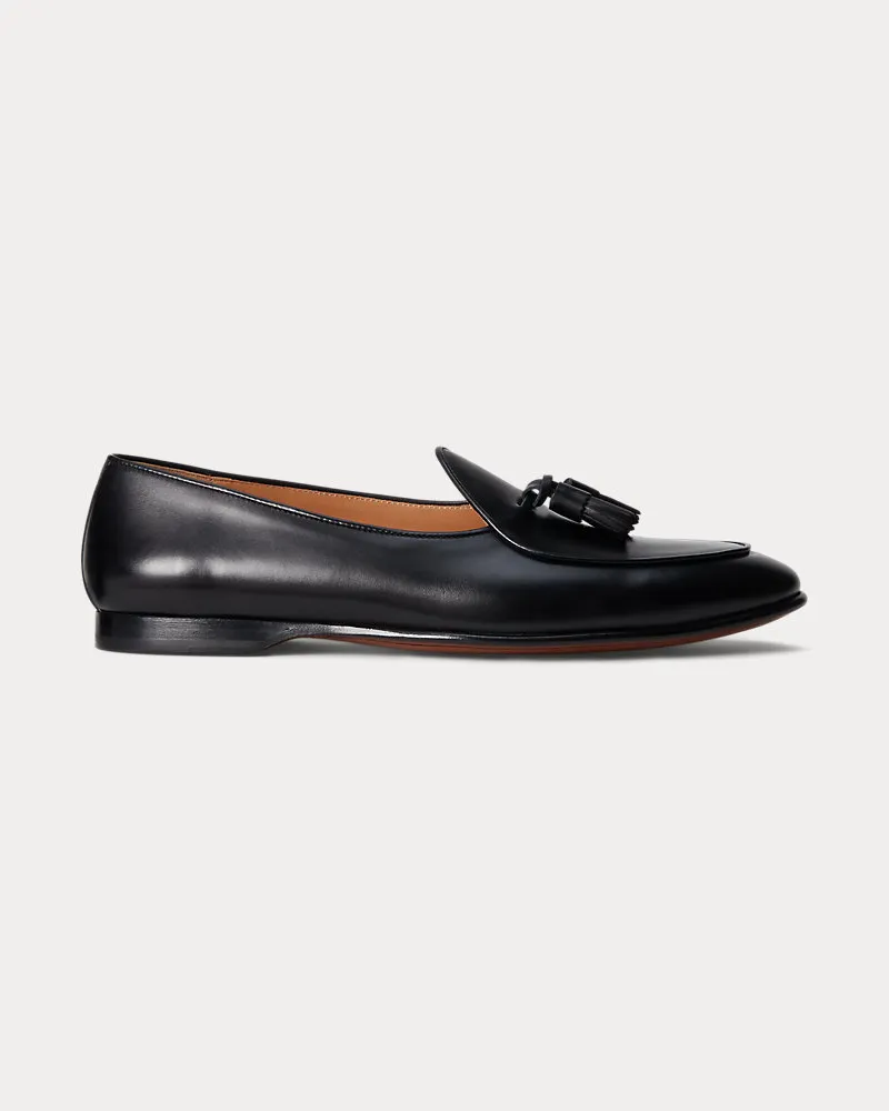 Ralph Lauren Kalbsleder-Slipper Belvin Black