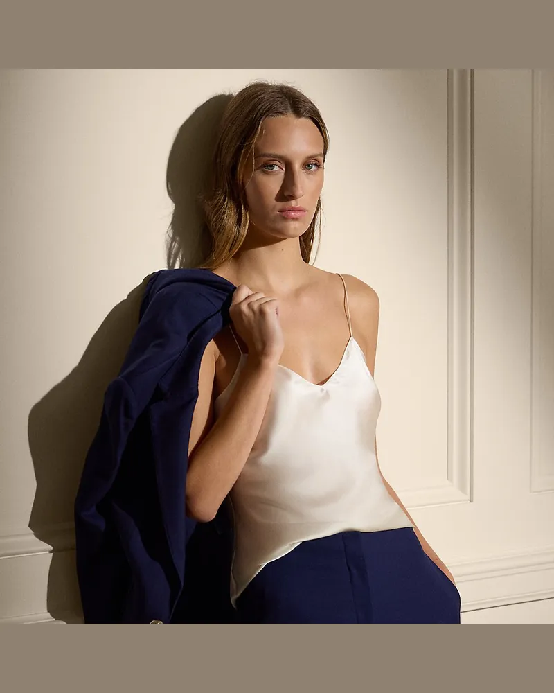 Ralph Lauren Ärmelloses Charmeuse-Oberteil Annelia Cream