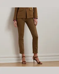 Ralph Lauren Kurzgrößen - Gerade 7/8-Jeans mit hoher Leibhöhe Tan