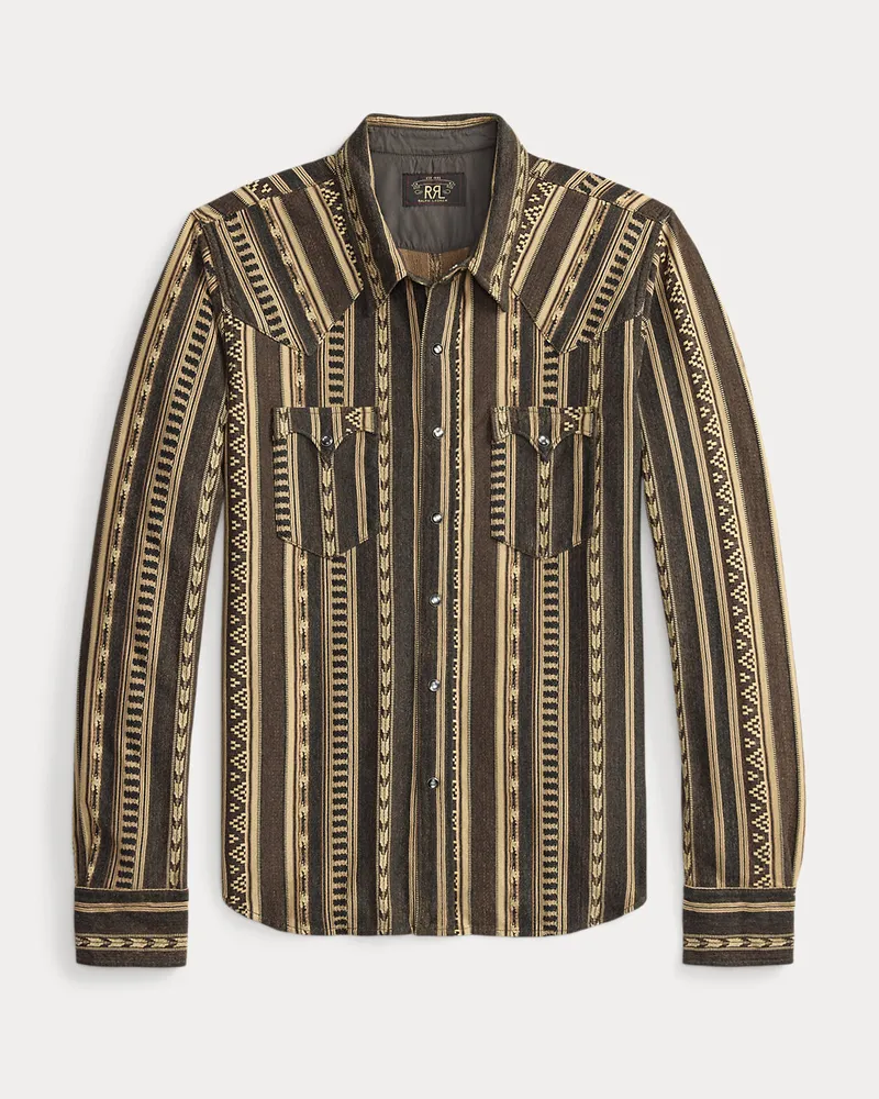 Ralph Lauren Slim-Fit Westernhemd aus Jacquardstrick Brown