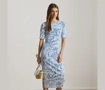 Baumwoll-Midikleid mit Paisley-Motiv