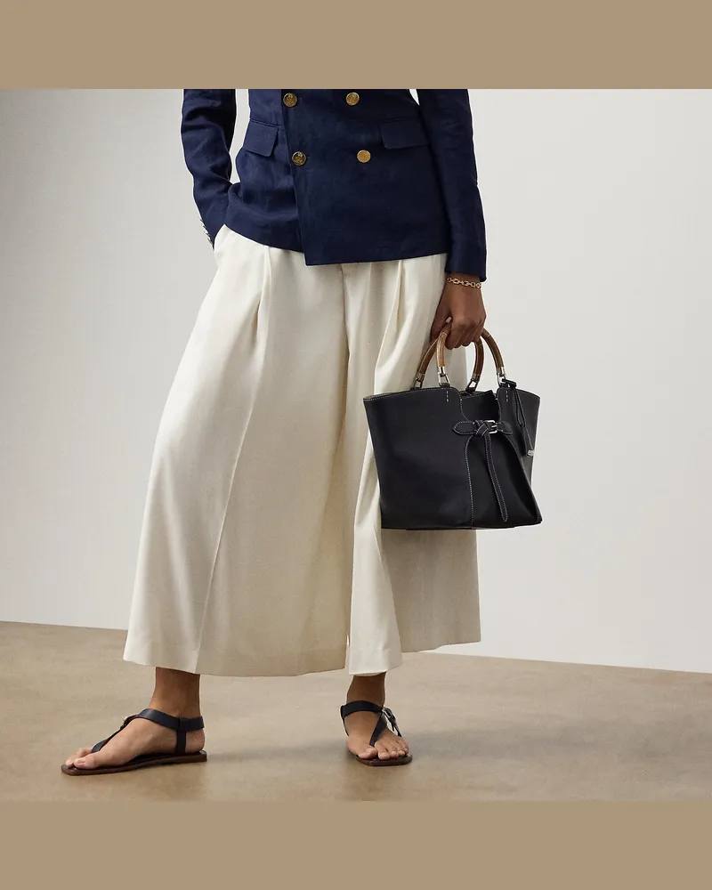 Ralph Lauren Bundfaltenhose Myrtle aus Seidenpopeline Cream