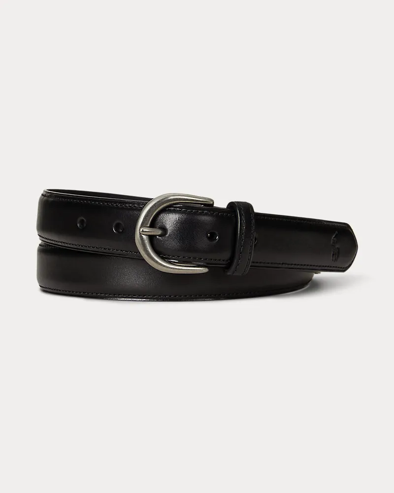 Ralph Lauren Gürtel aus Narbenleder Black