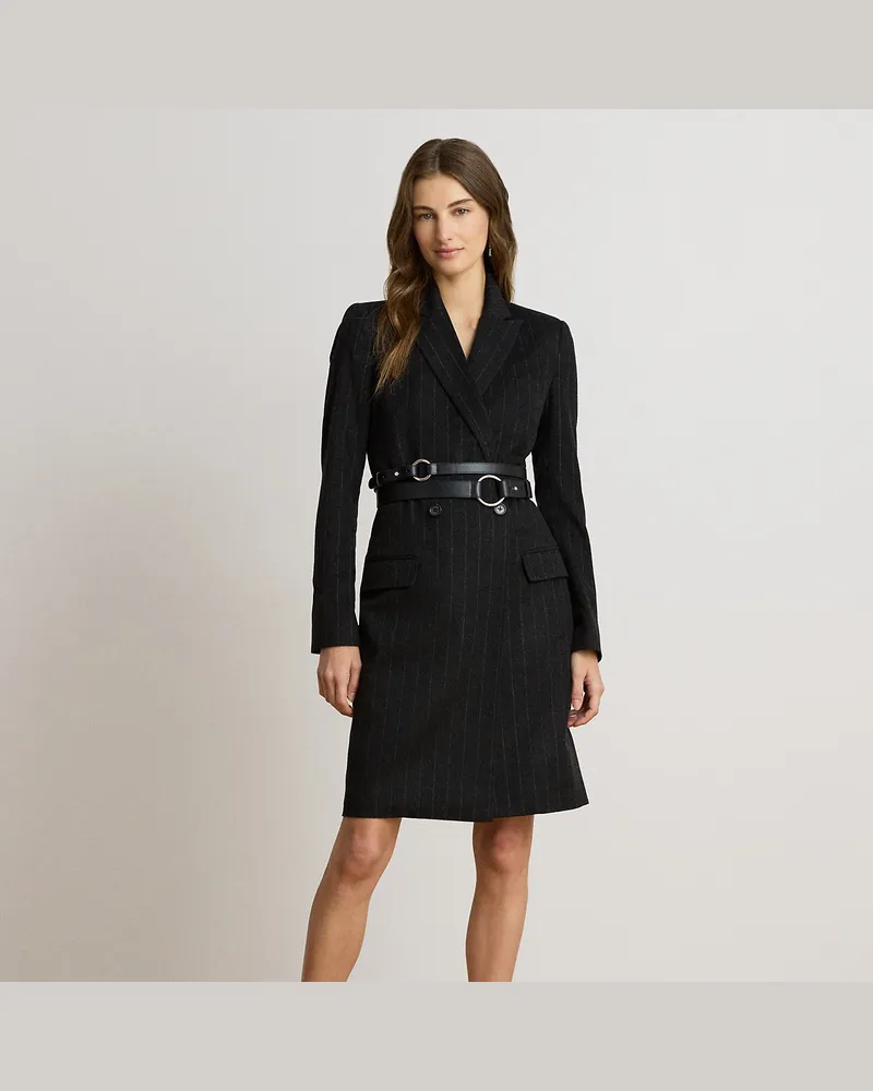 Ralph Lauren Gestreiftes zweireihiges Kleid Multi
